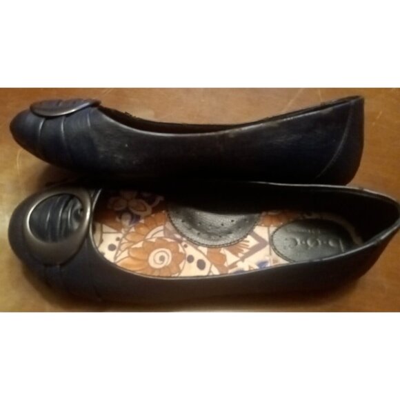 Born Concept B.Ø.C Black Faux Leather Ballet Flats Size 5 C38534 - Picture 3 of 6